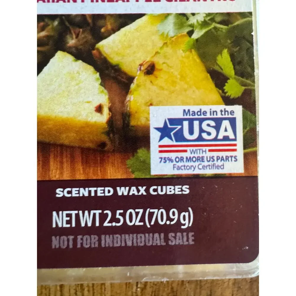 NWT Better Homes & Gardens Hawaiian Pineapple Cilantro Wax Melts 2.5 oz